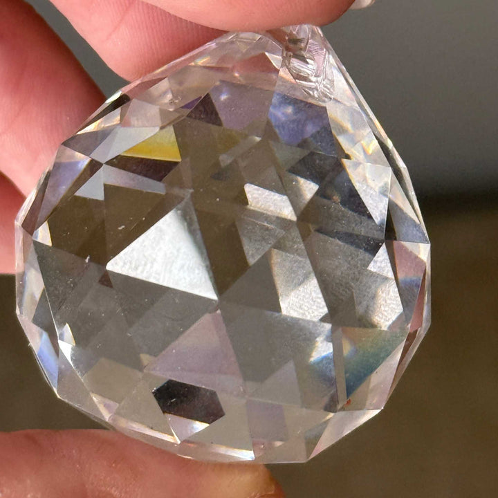 Faceted Egyptian Crystal Ball 40mm - Sun Catcher