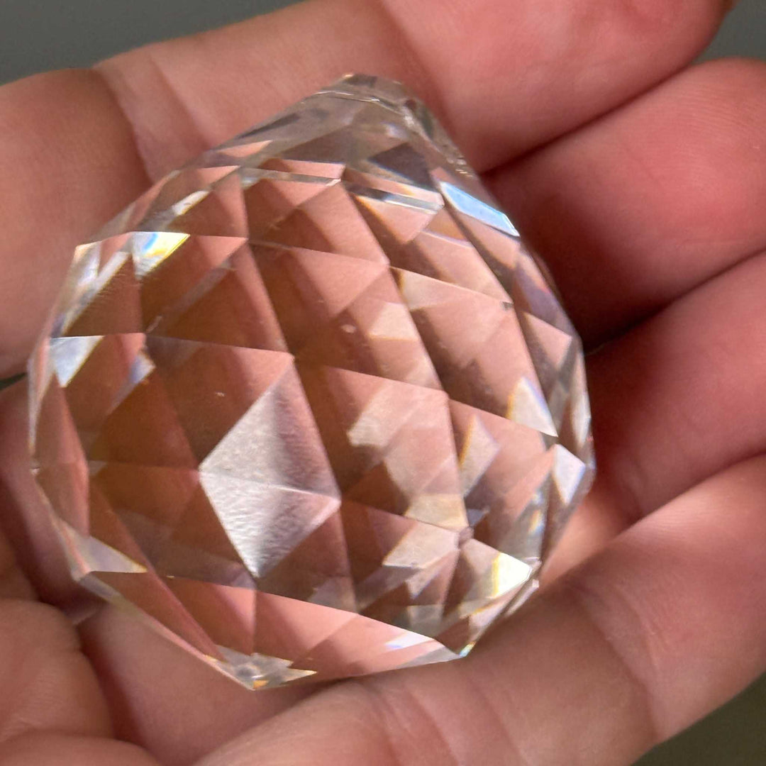 Faceted Egyptian Crystal Ball 40mm - Sun Catcher