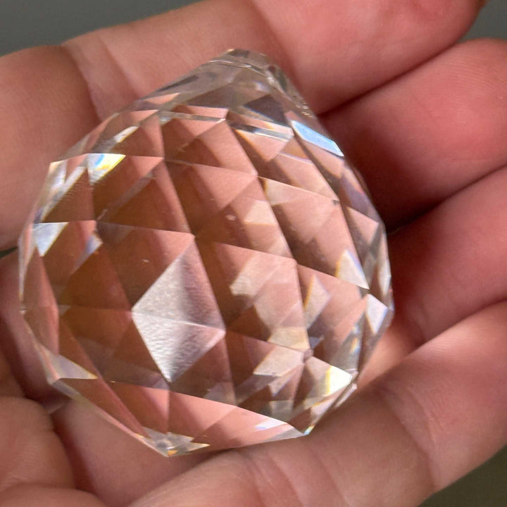 Faceted Egyptian Crystal Ball 40mm - Sun Catcher