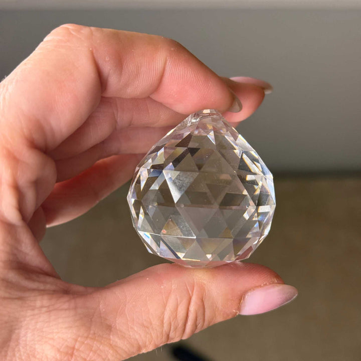 Faceted Egyptian Crystal Ball 40mm - Sun Catcher