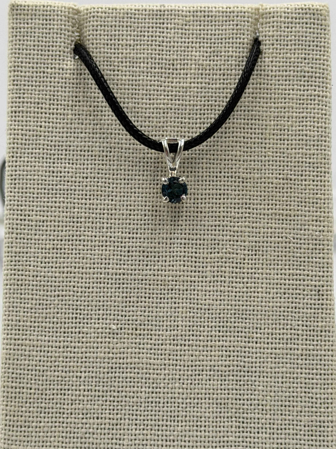 Sterling Silver Round London Blue Topaz Pendant