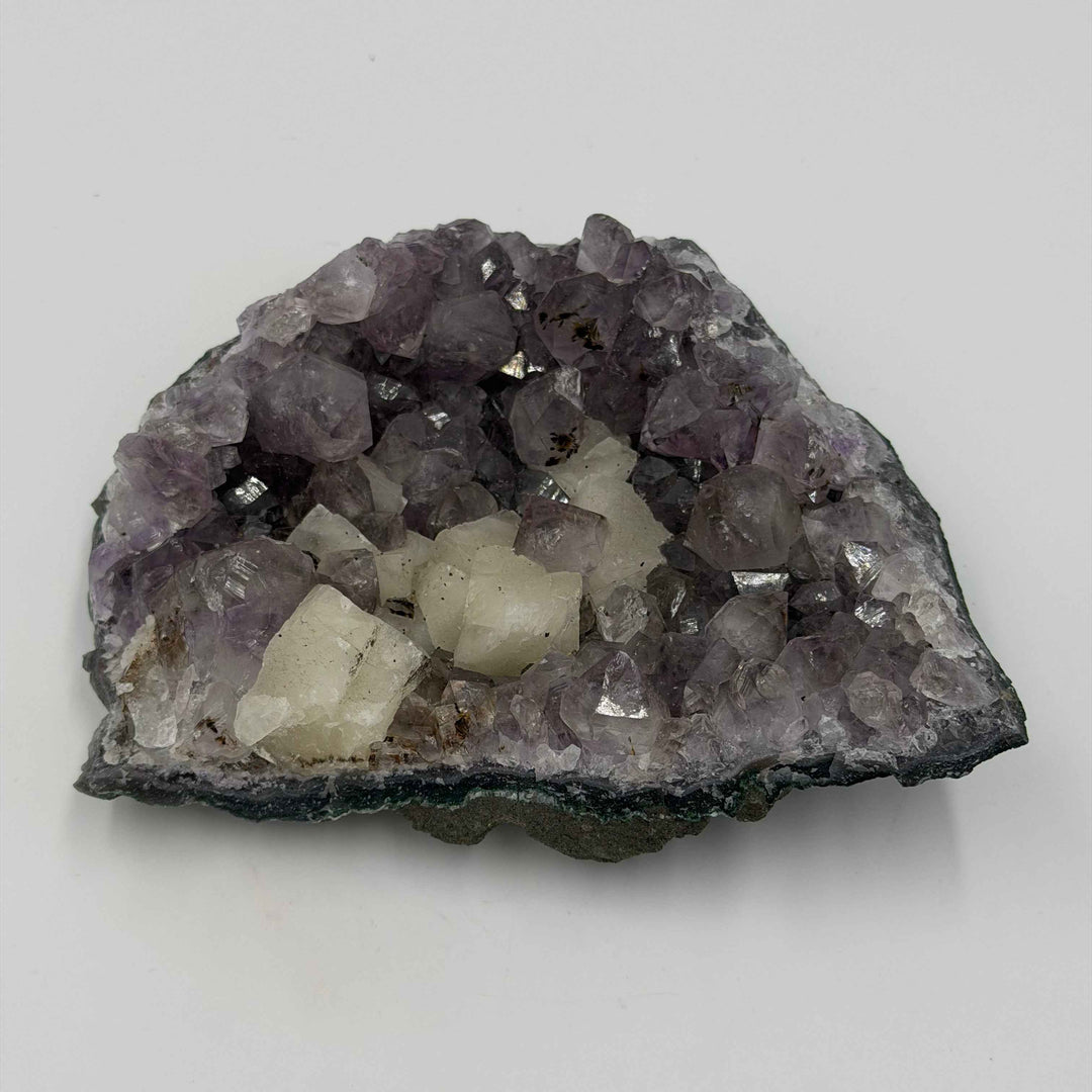 Amethyst with Calcite Cluster Specimen - 679.5g