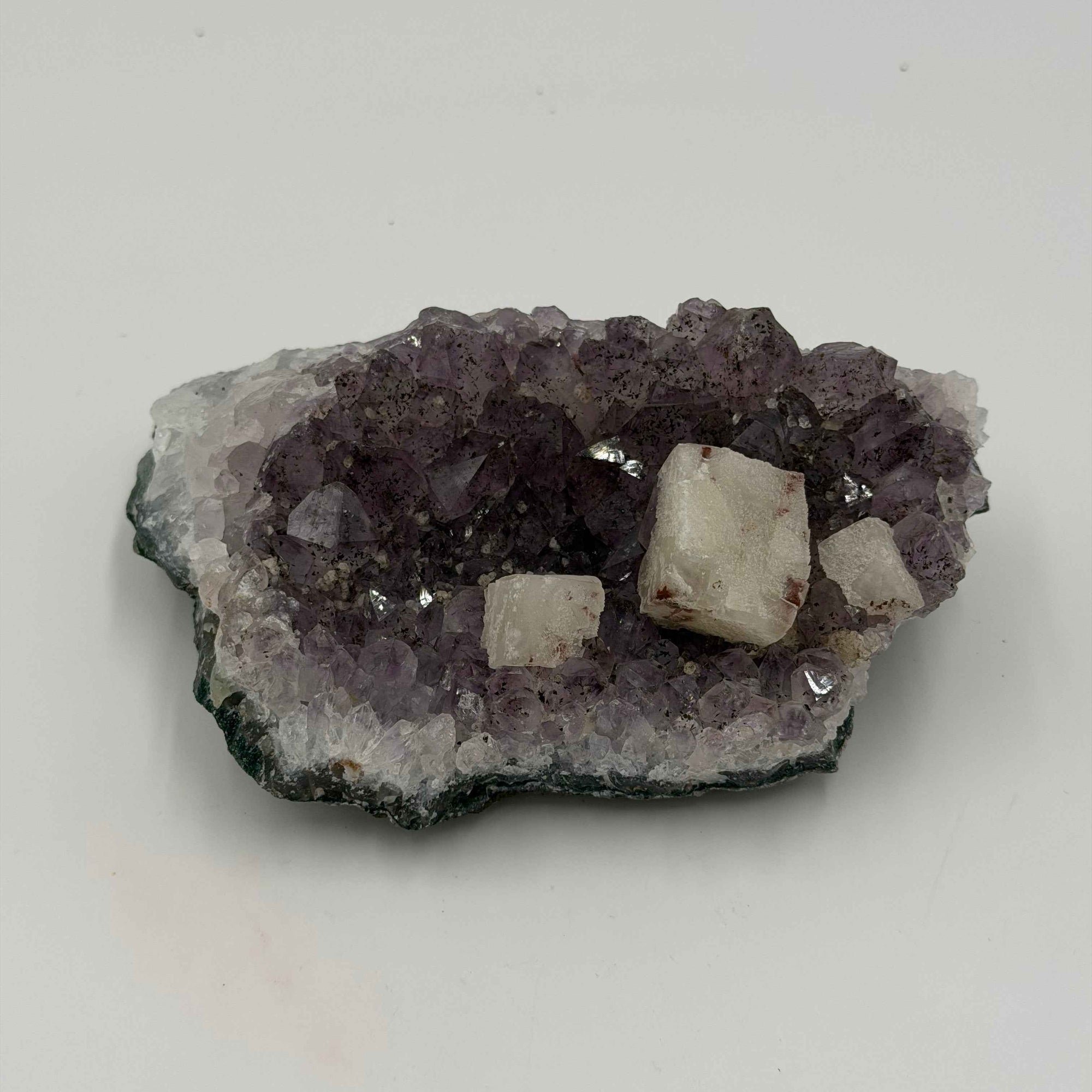 Amethyst and Calcite Cluster Specimen - 761.5g