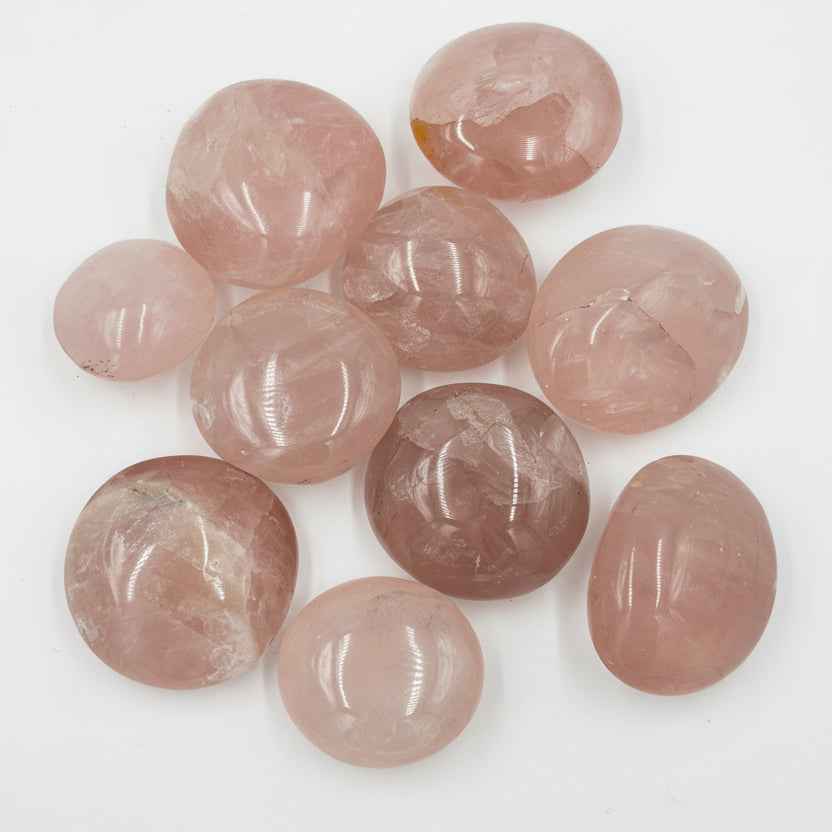 Rose Quartz Palm Stone ~ 2"