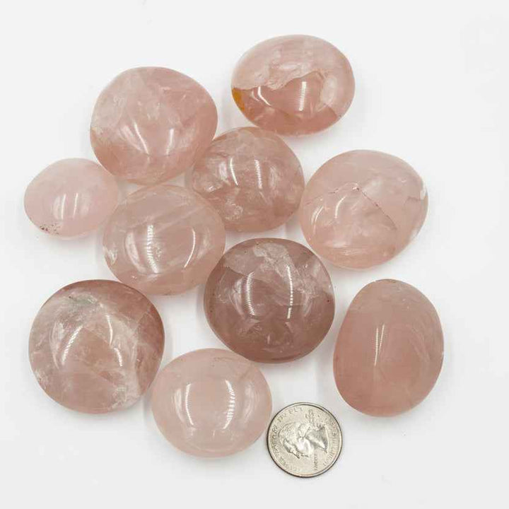 Rose Quartz Palm Stone ~ 2"