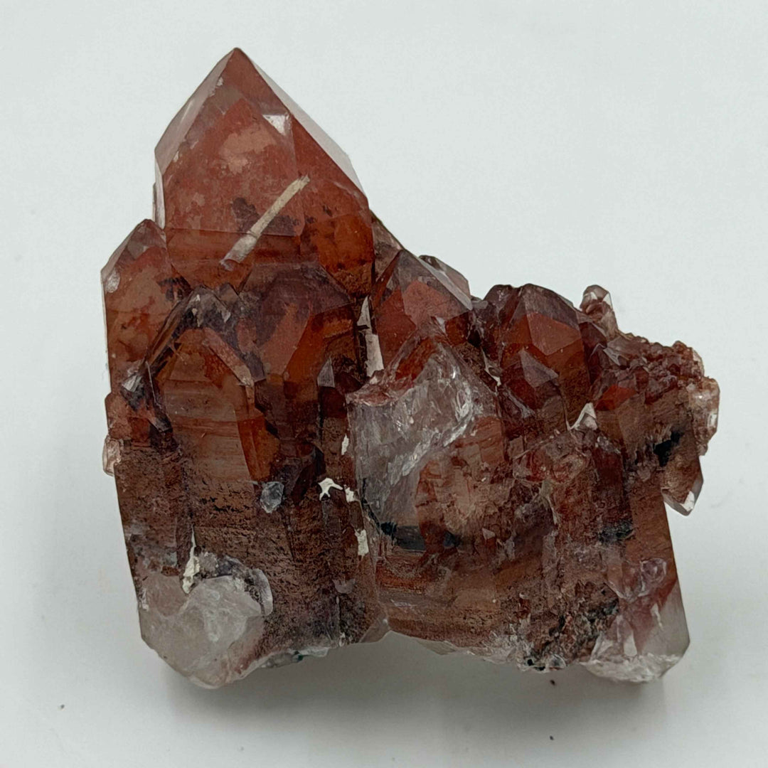 Zambian Red Hematite Phantom Quartz Specimen - 52.2g