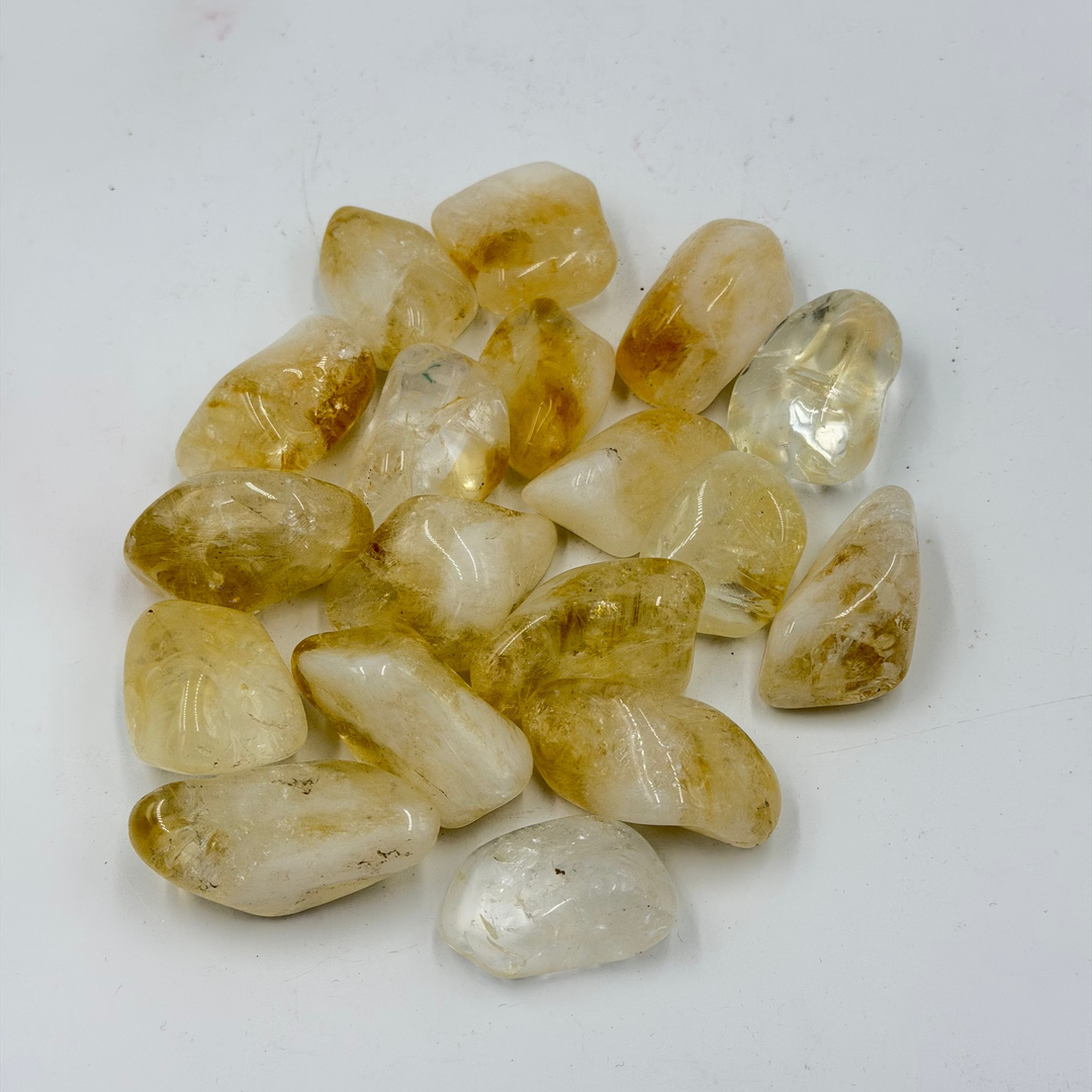 Large Citrine Tumbled Pocket Stone