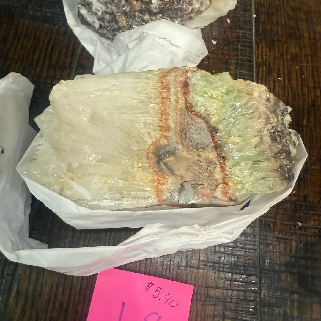 Green Calcite with White Calcite Specimen (Active Paradigm Shifts)