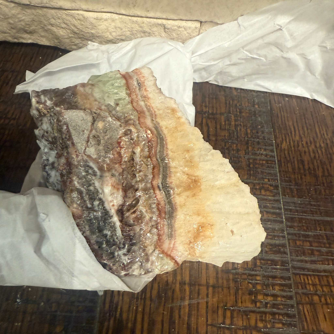 Green Calcite with White Calcite Specimen (Active Paradigm Shifts)