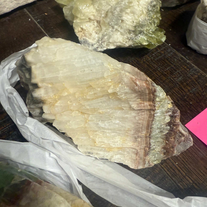 Green Calcite with White Calcite Specimen (Active Paradigm Shifts)