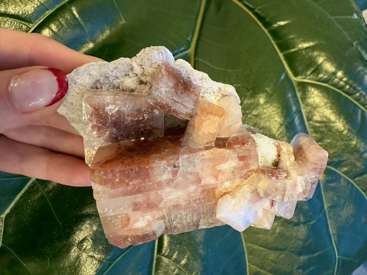 Red Apophyllite Cube on Matrix (Lg)