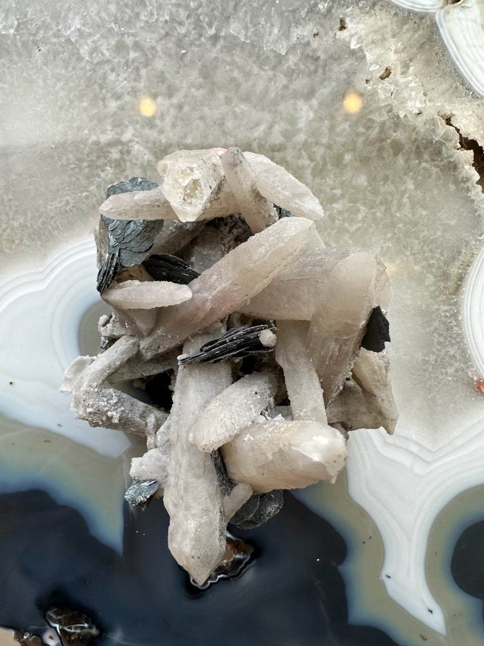 Dogtooth Calcite Cluster with Mica