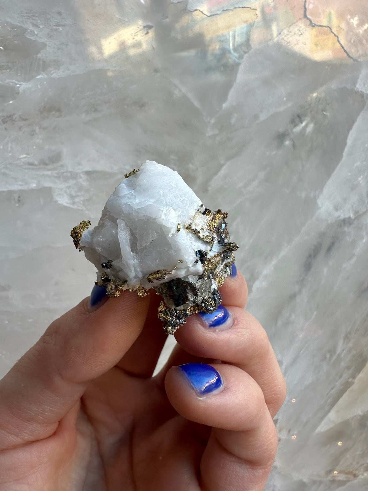 Crystalline Gold with Arsenopyrite on Quartz Sierra Co., Alleghany, California