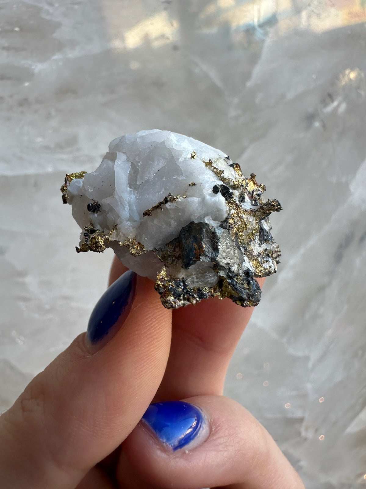 Crystalline Gold with Arsenopyrite on Quartz Sierra Co., Alleghany, California