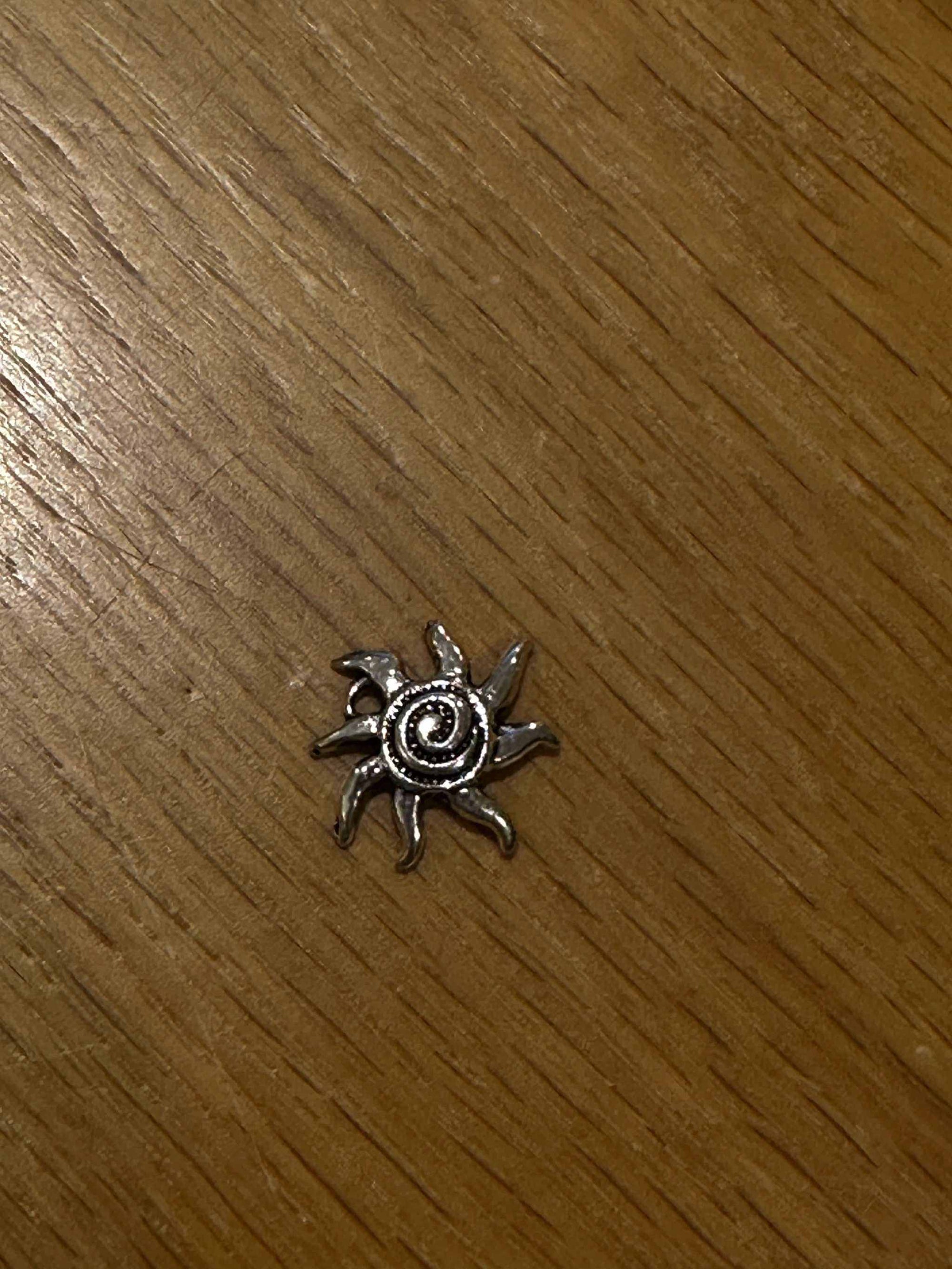 Spiral Sun Charm Beads, Beads