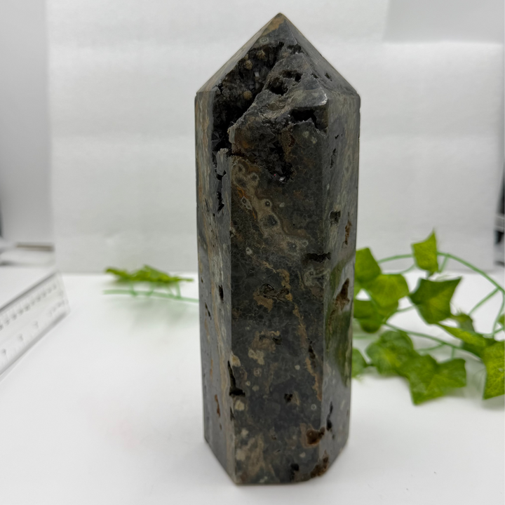 Rainforest Rhyolite Obelisk - 4.07lbs