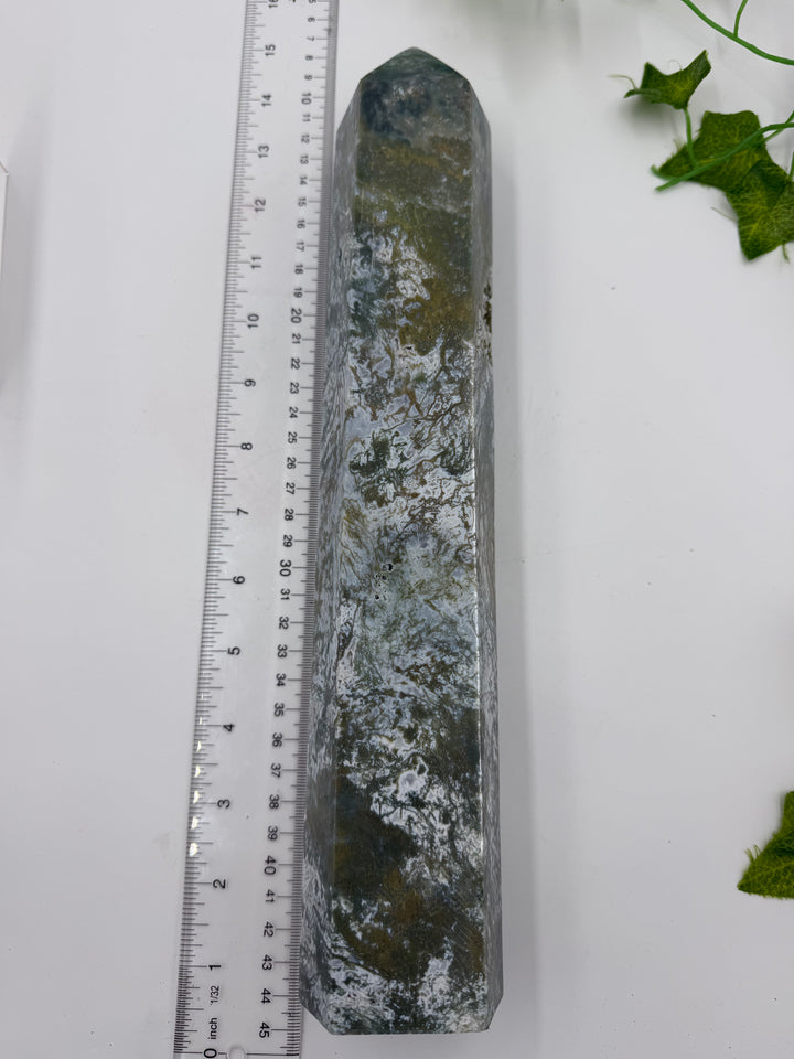Moss Agate Obelisk - 4.2lbs