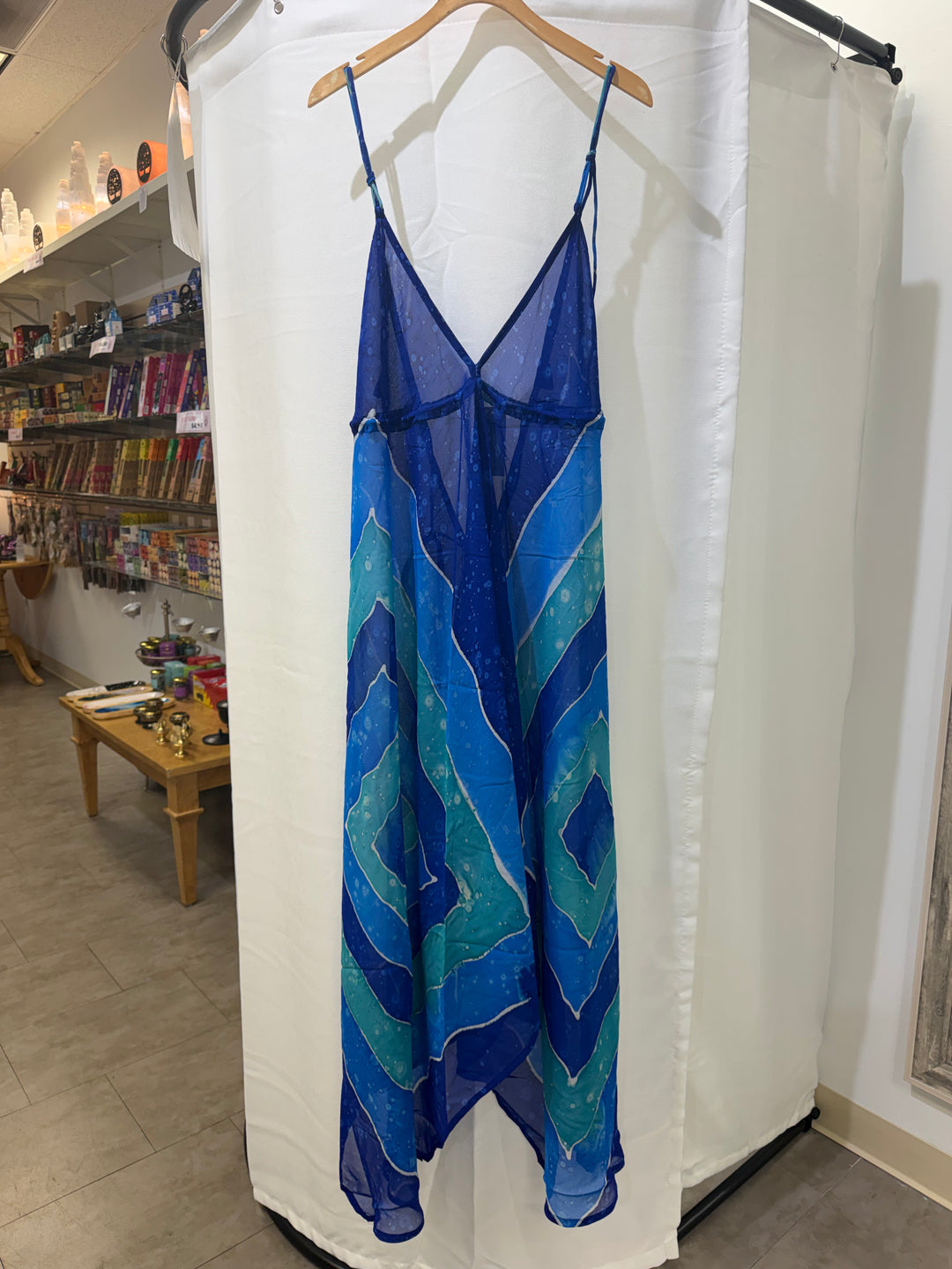 Blue Wave Sheer Swimsuit Coverup