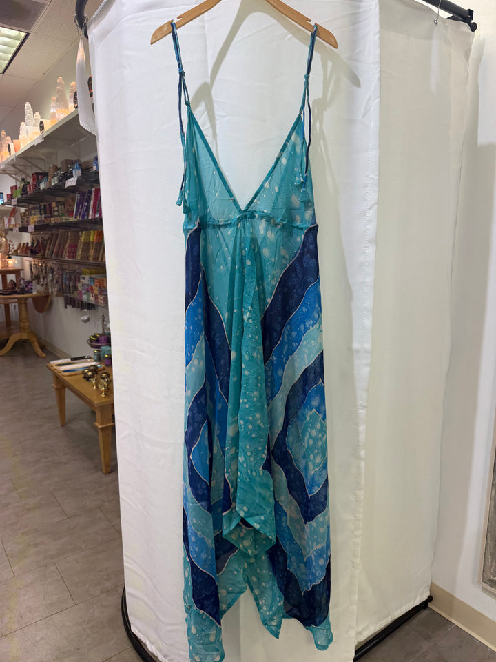 Blue Wave Sheer Swimsuit Coverup