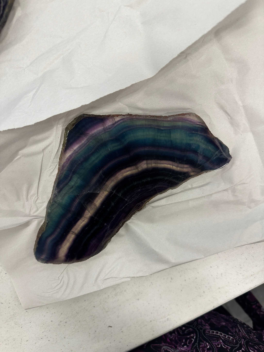 Psychic Chakra Fluorite Slab, Fluorite, Rocks &amp; Fossils
