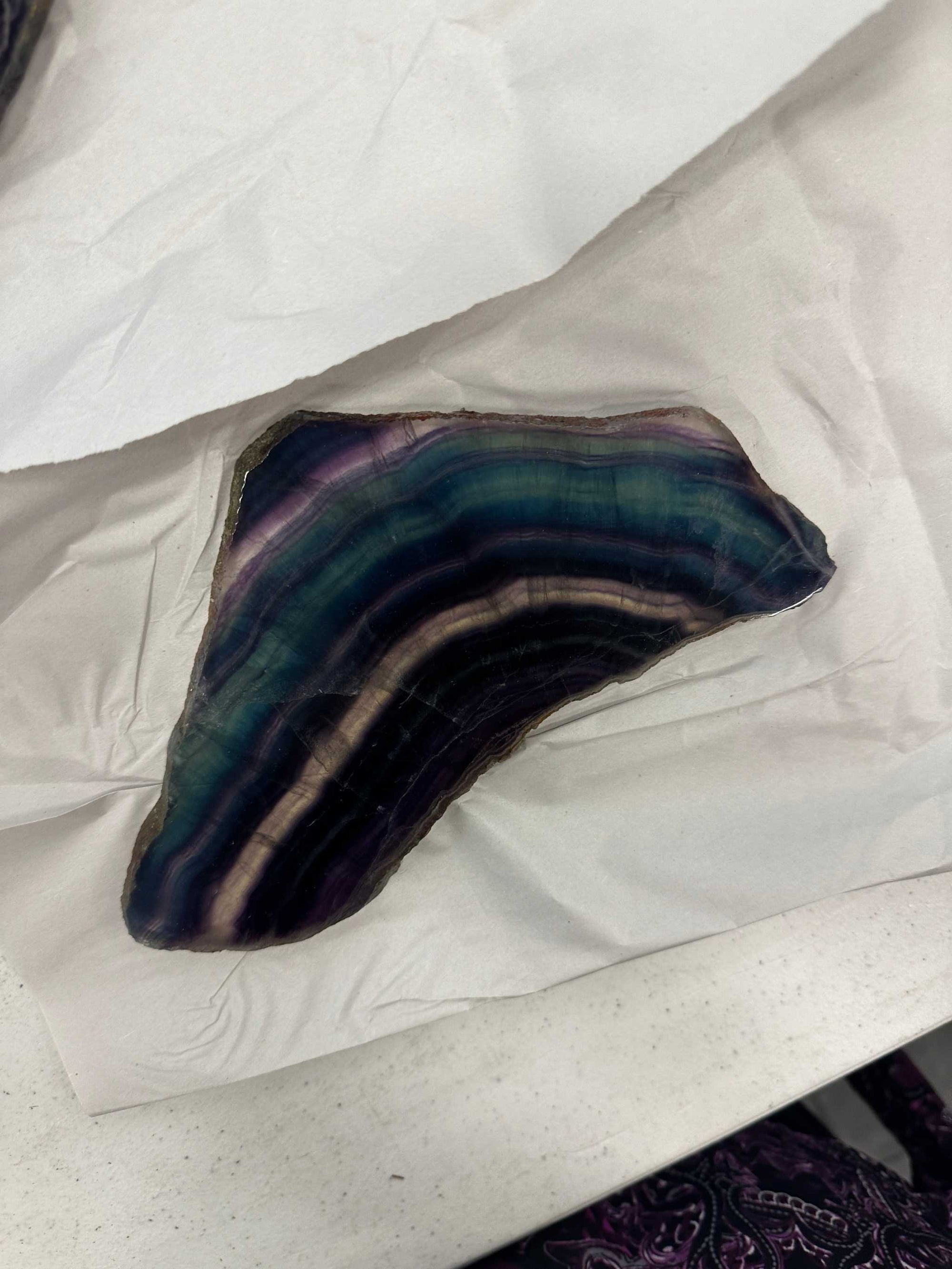 Psychic Chakra Fluorite Slab, Fluorite, Rocks & Fossils