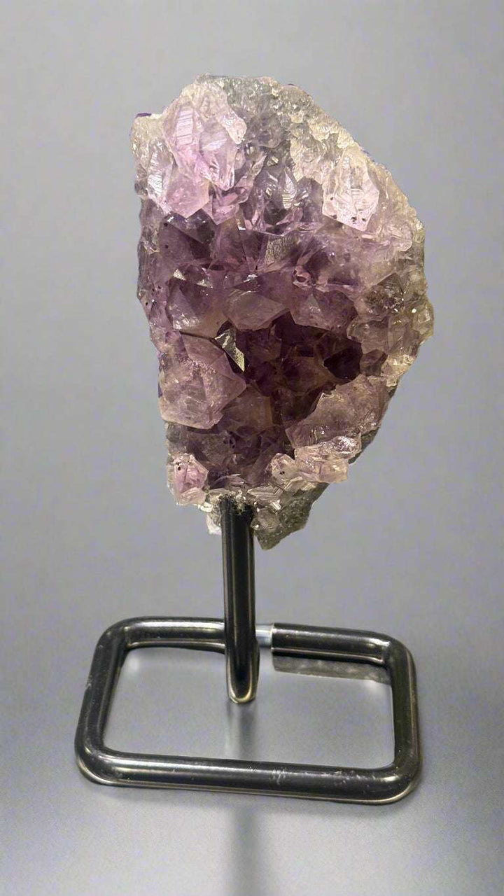 Unique Amethyst Specimen on Metal Stand (<1kg)