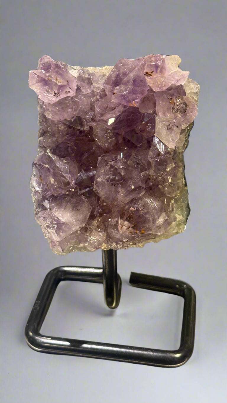 Unique Amethyst Specimen on Metal Stand (<1kg)