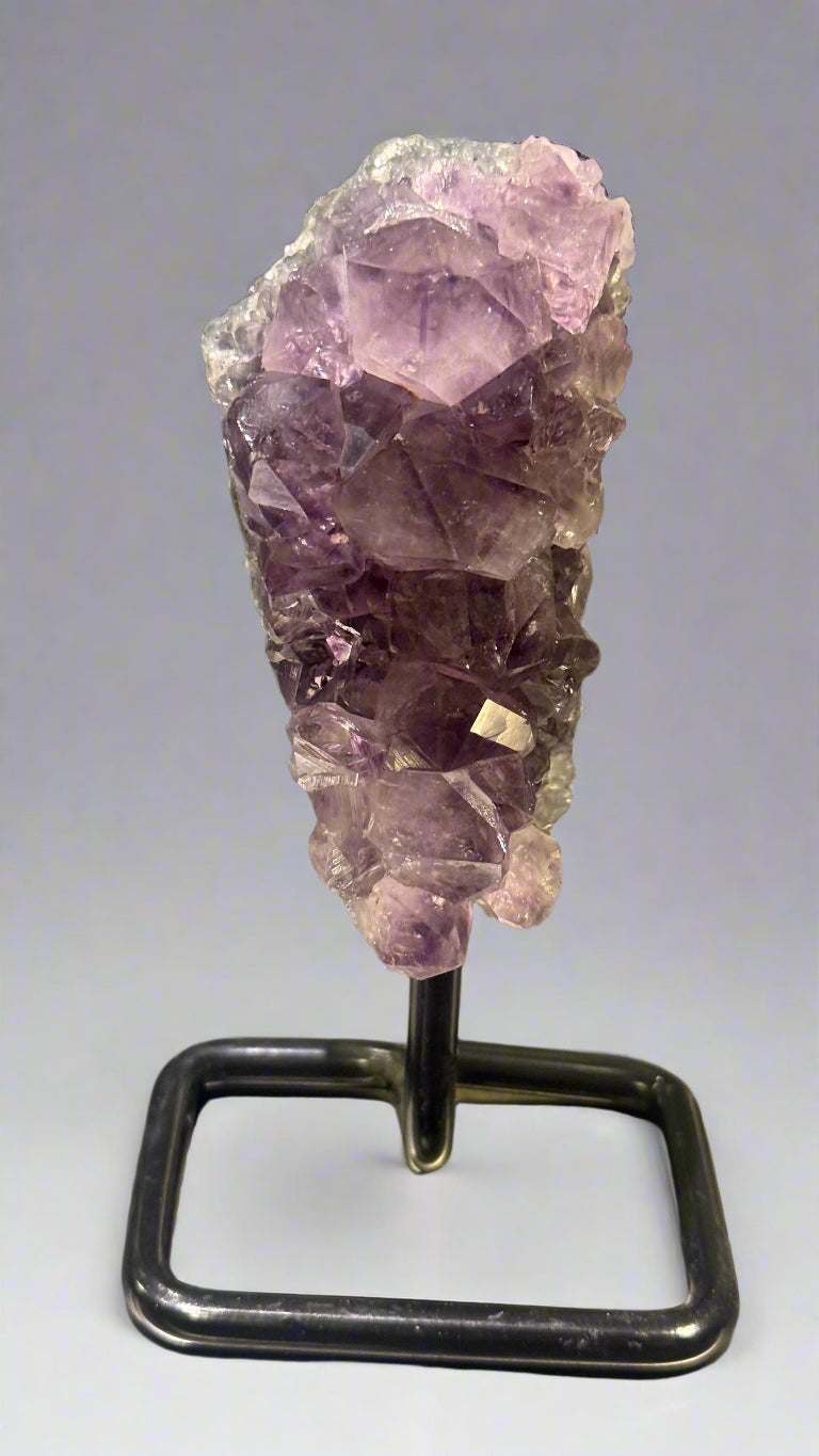 Unique Amethyst Specimen on Metal Stand (&lt;1kg)