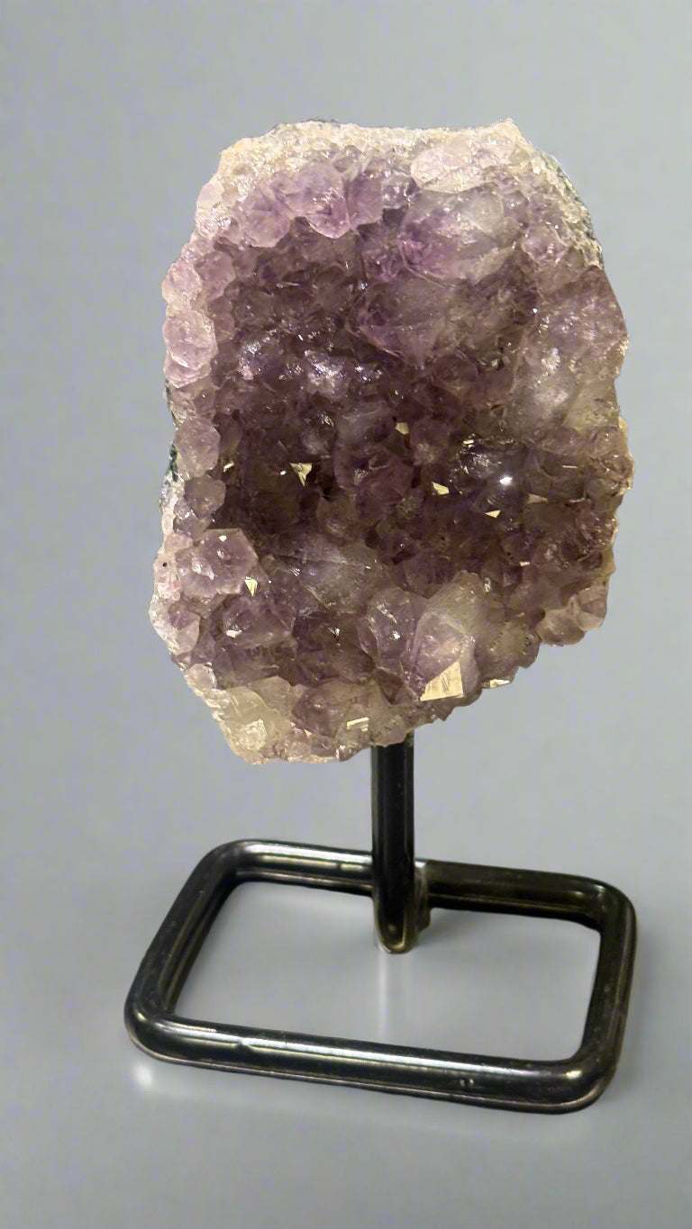 Unique Amethyst Specimen on Metal Stand (<1kg)
