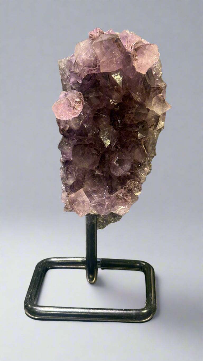 Unique Amethyst Specimen on Metal Stand (&lt;1kg)