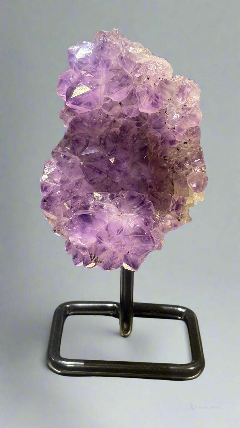 Unique Amethyst Specimen on Metal Stand (&lt;1kg)