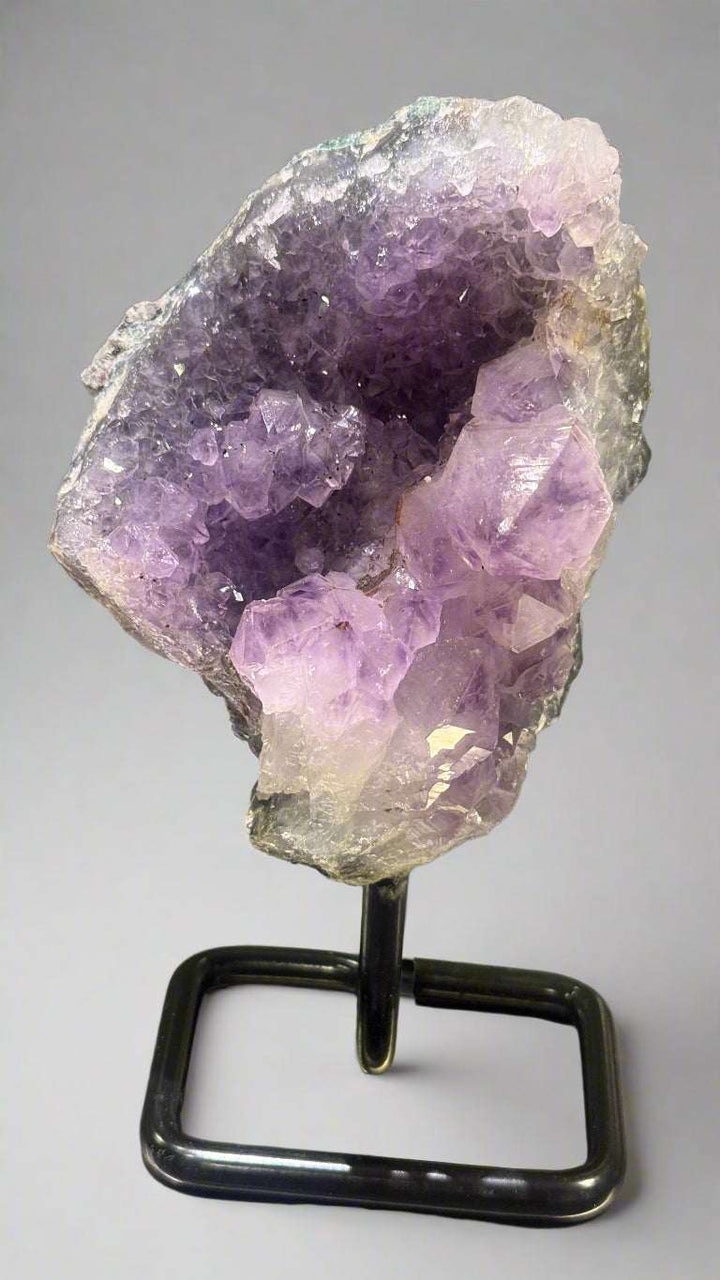 Unique Amethyst Specimen on Metal Stand (<1kg)