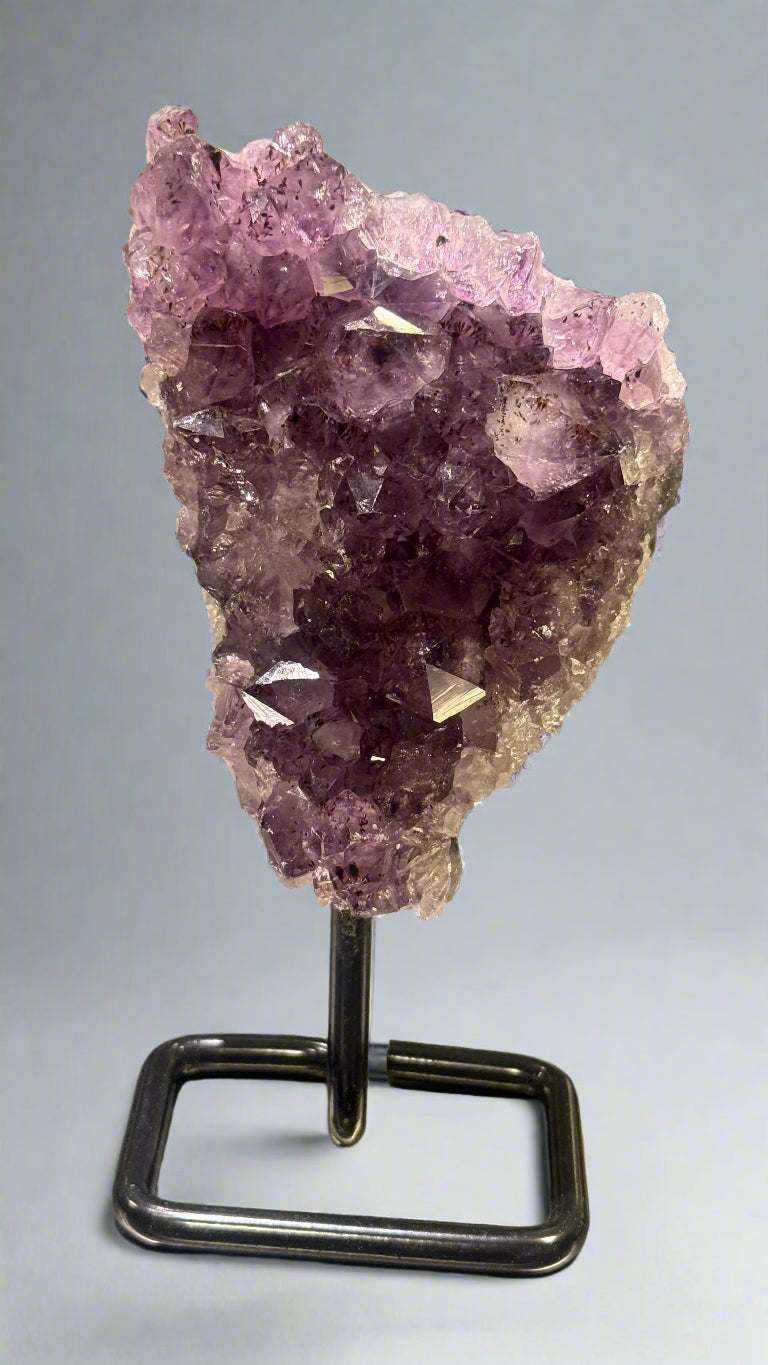 Unique Amethyst Specimen on Metal Stand (&lt;1kg)