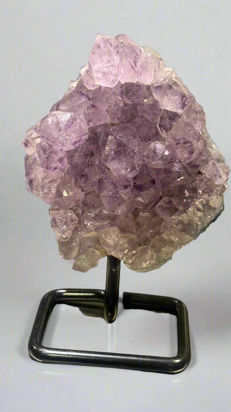 Unique Amethyst Specimen on Metal Stand (<1kg)