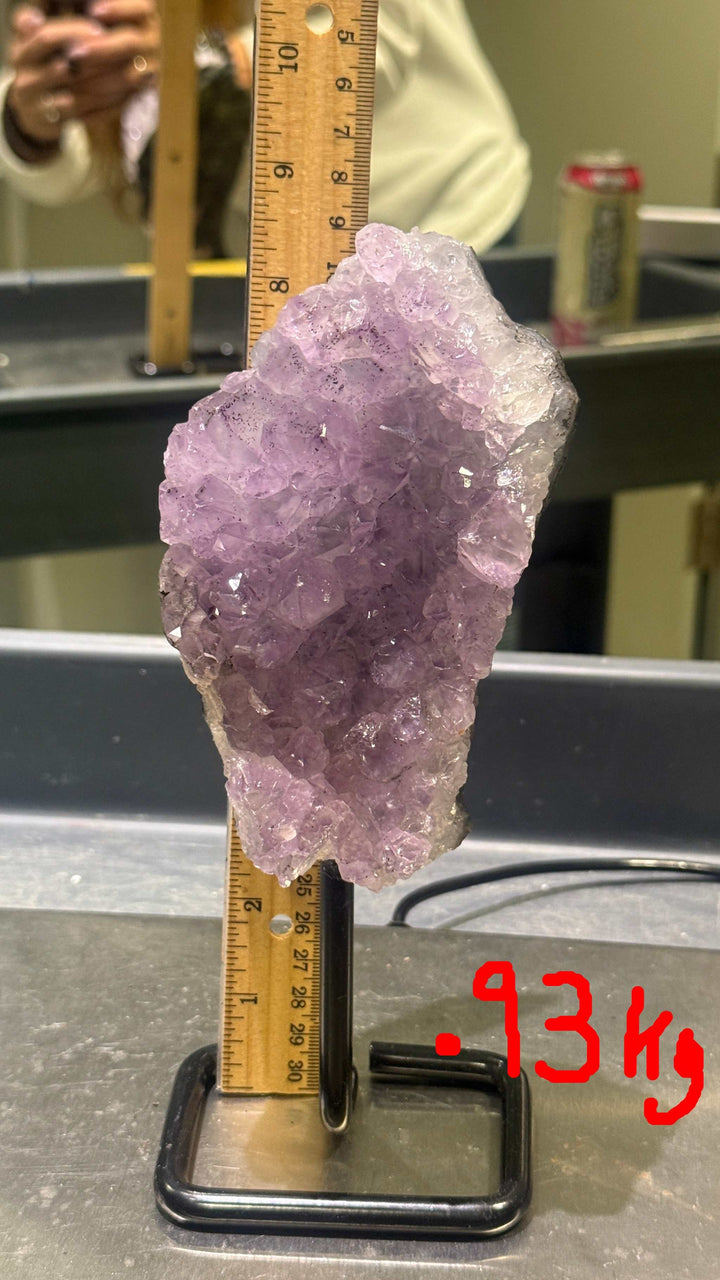 Unique Amethyst Specimen on Metal Stand (<1kg)
