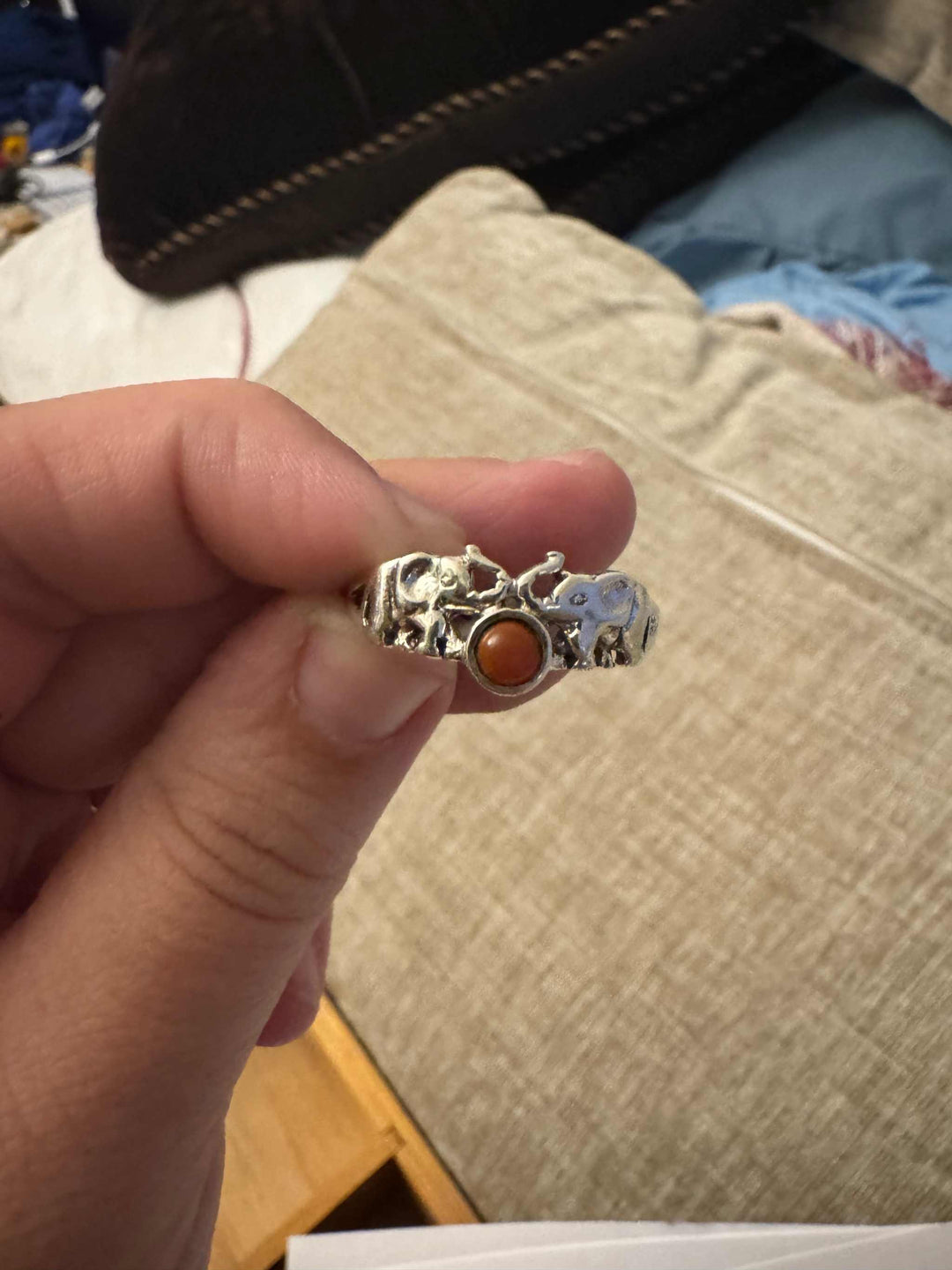 Elephant Carnelian Ring