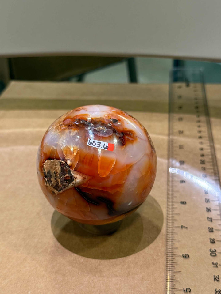 Carnelian Sphere 2.5”-3.5”