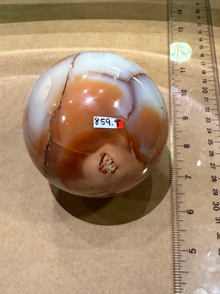 Carnelian Sphere 2.5”-3.5”