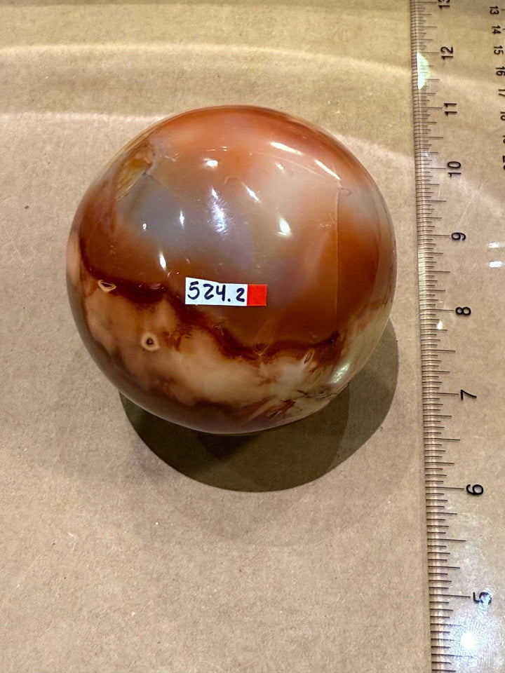 Carnelian Sphere 2.5”-3.5”