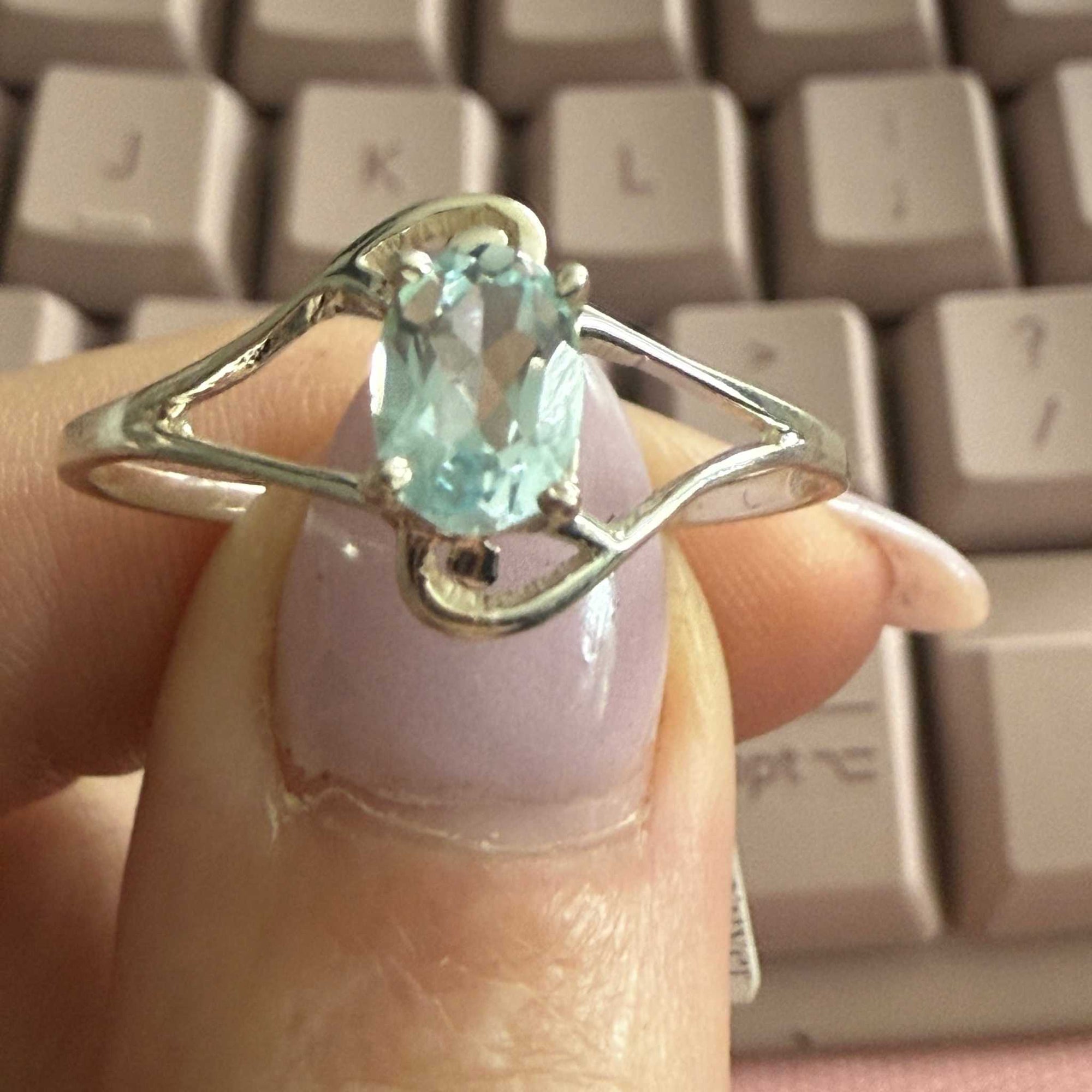 Sterling Silver Blue Topaz “Eye of Tranquility” Ring
