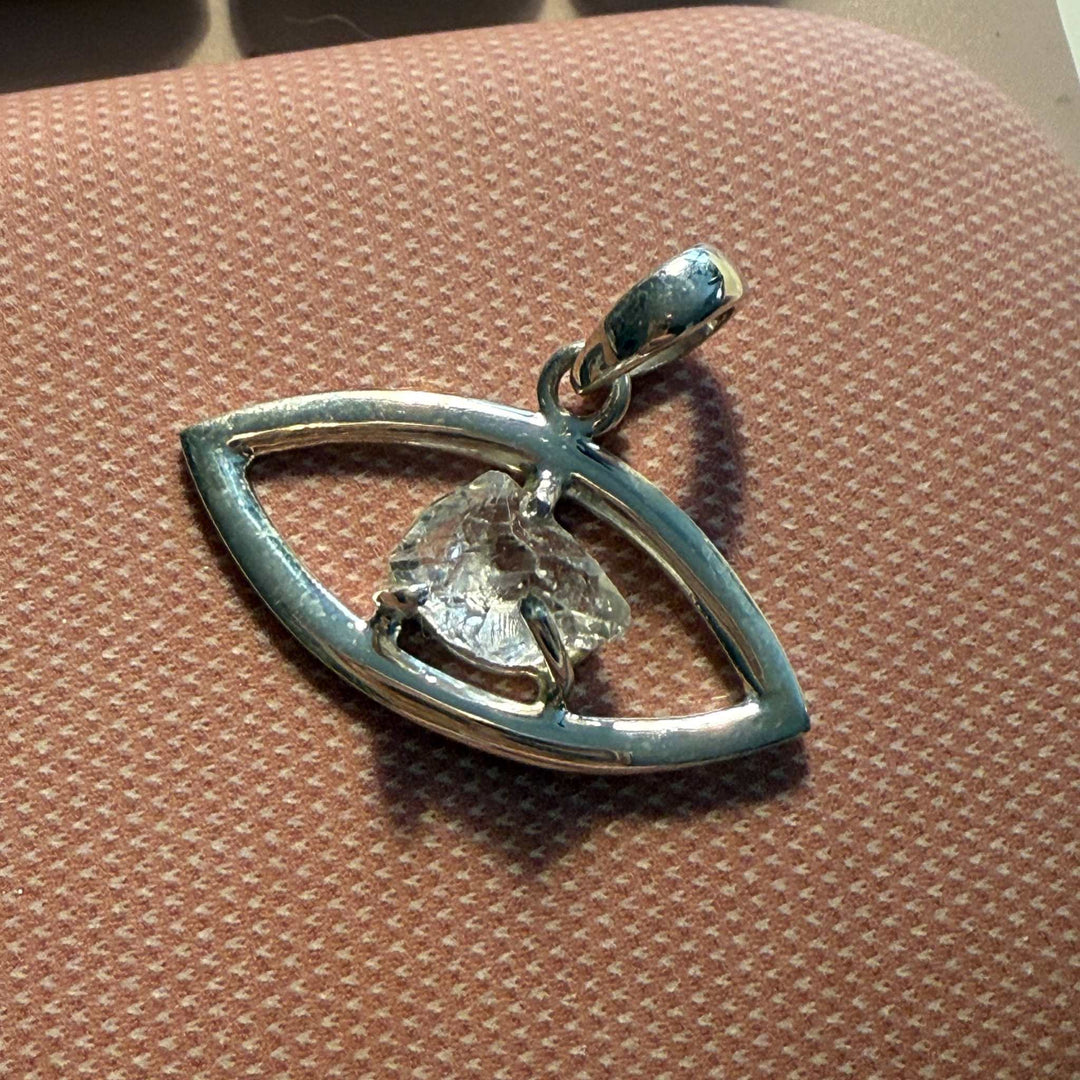 Sterling Silver Herkimer Diamond “All-Seeing Eye” Pendant