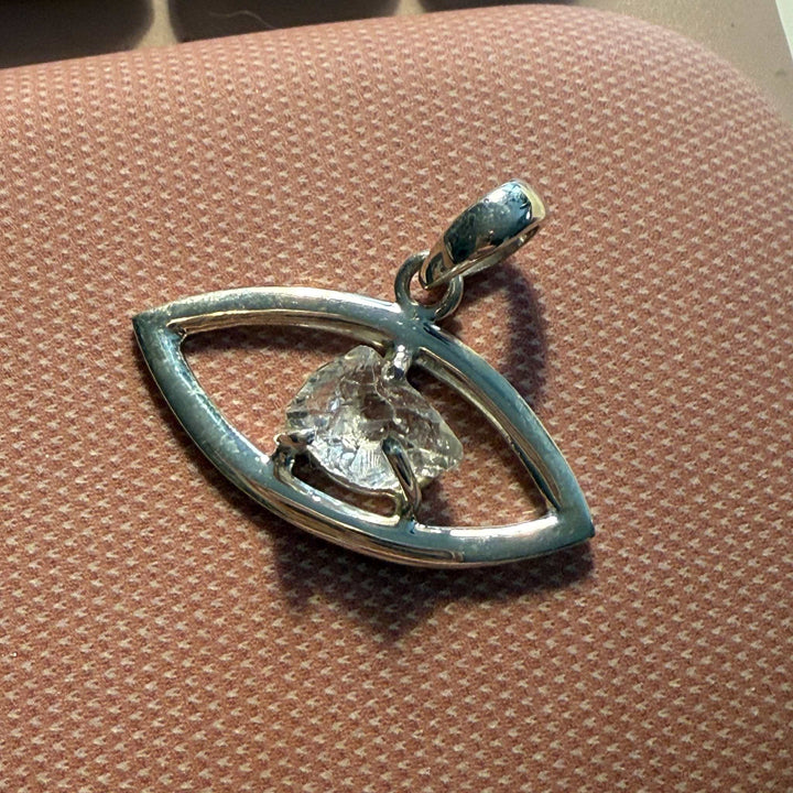 Sterling Silver Herkimer Diamond “All-Seeing Eye” Pendant