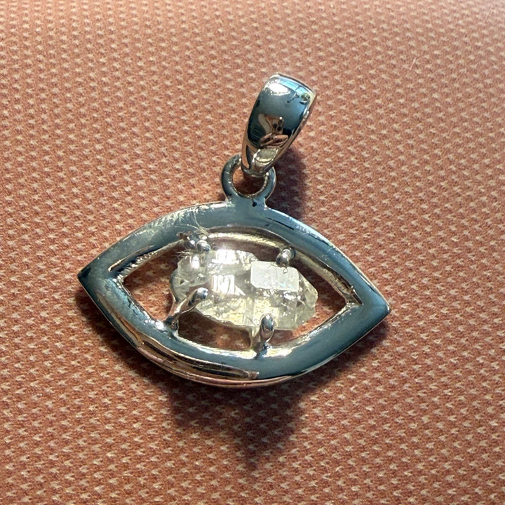 Sterling Silver Herkimer Diamond “All-Seeing Eye” Pendant