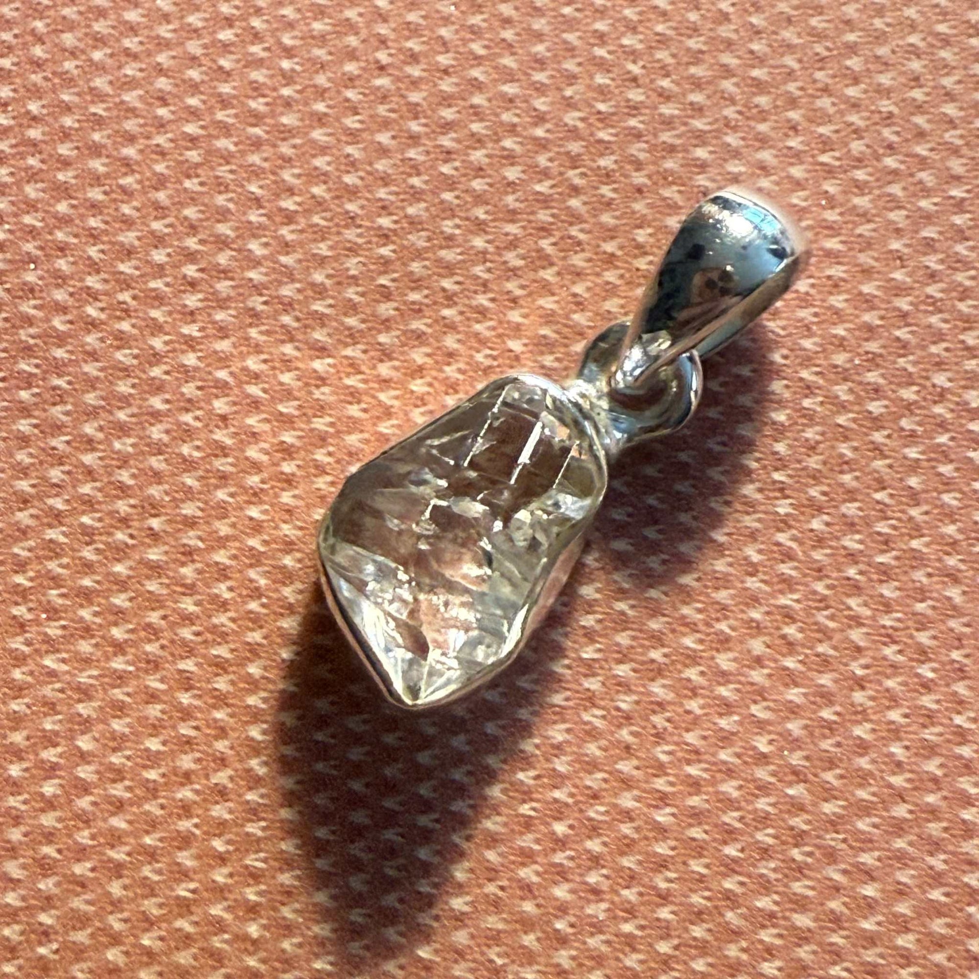 Sterling Silver Herkimer Diamond Drop Pendant