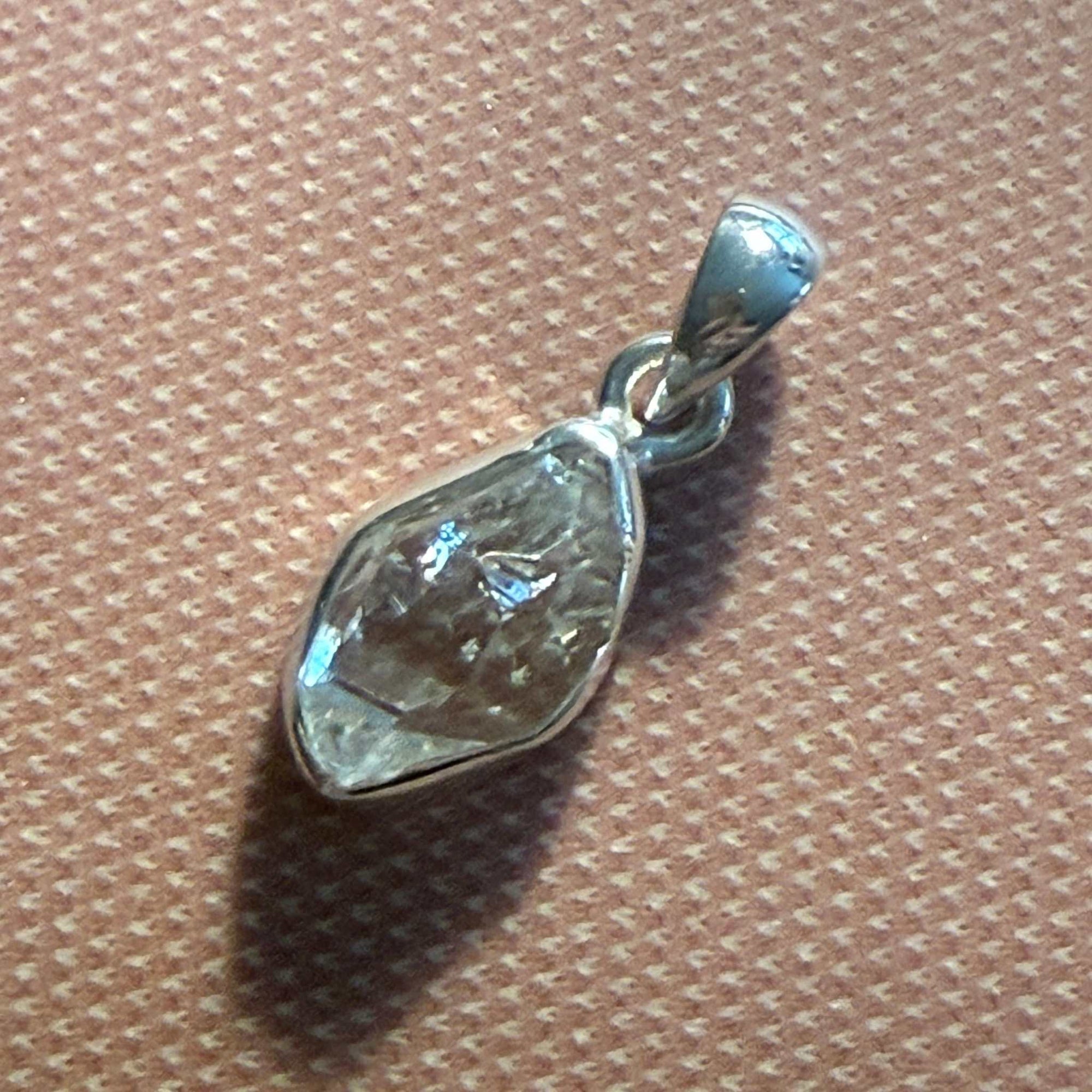 Sterling Silver Herkimer Diamond Drop Pendant