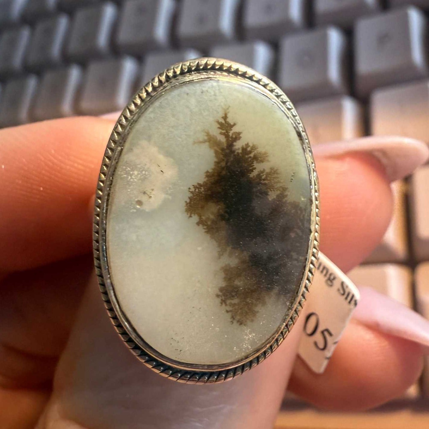 Dendritic Tree Agate Ring - Each Unique Art