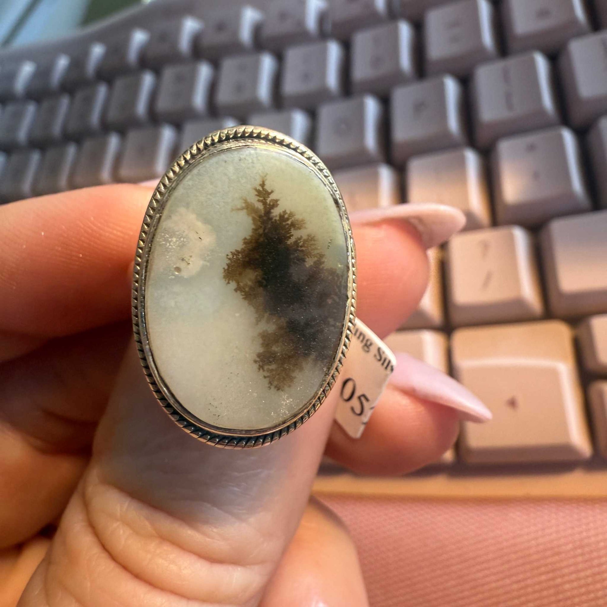 Dendritic Tree Agate Ring - Each Unique Art