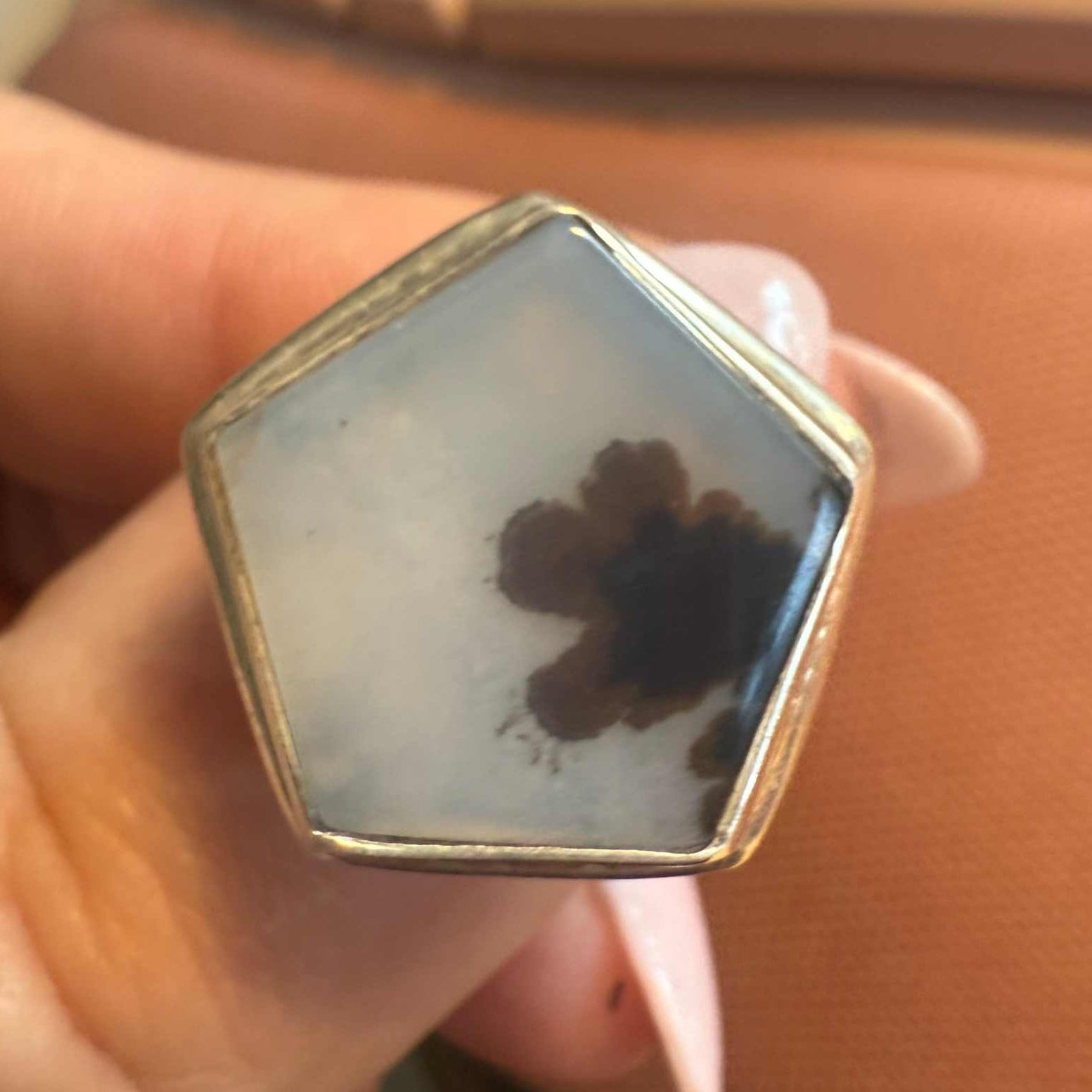 Dendritic Tree Agate Ring - Each Unique Art
