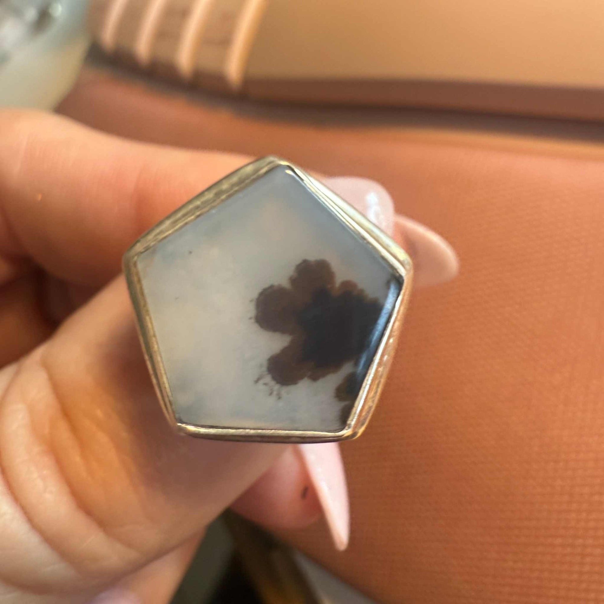 Dendritic Tree Agate Ring - Each Unique Art
