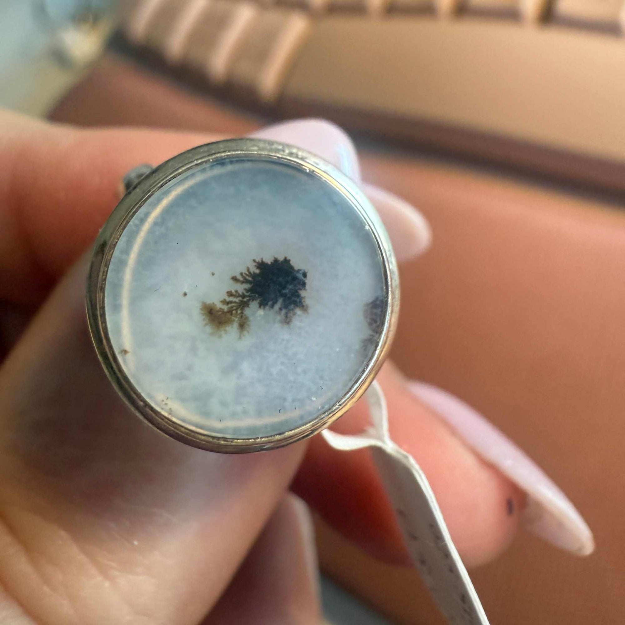 Dendritic Tree Agate Ring - Each Unique Art